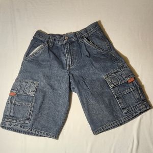 Vintage Wrangler Hero Original Jeans Kids 12 Blue Cargo Denim Sanforized USA